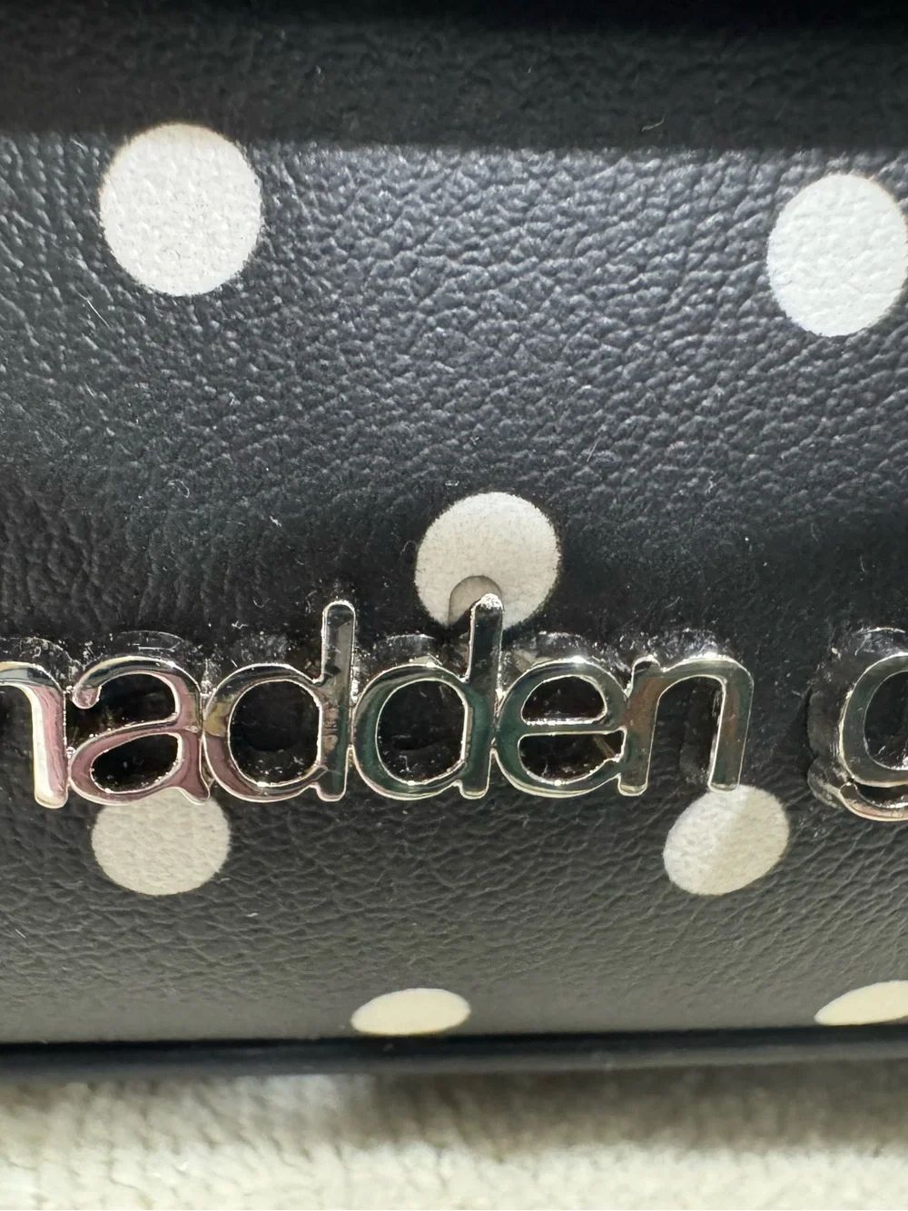 Madden Girl Black & White Polka Dot Crossbody Bag—NWT